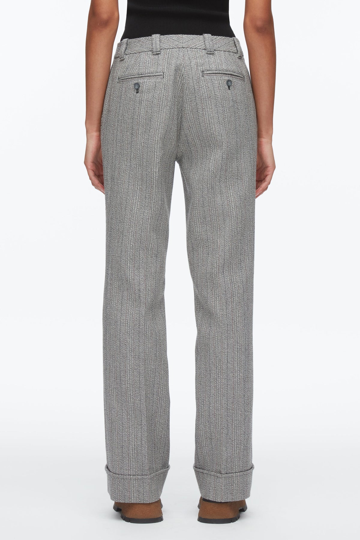 Jaspé Tailored Flare Trouser Grey Multi