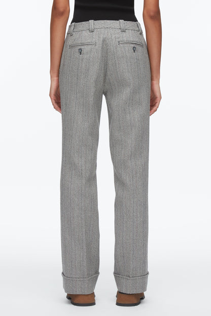 Jaspé Tailored Flare Trouser Grey Multi