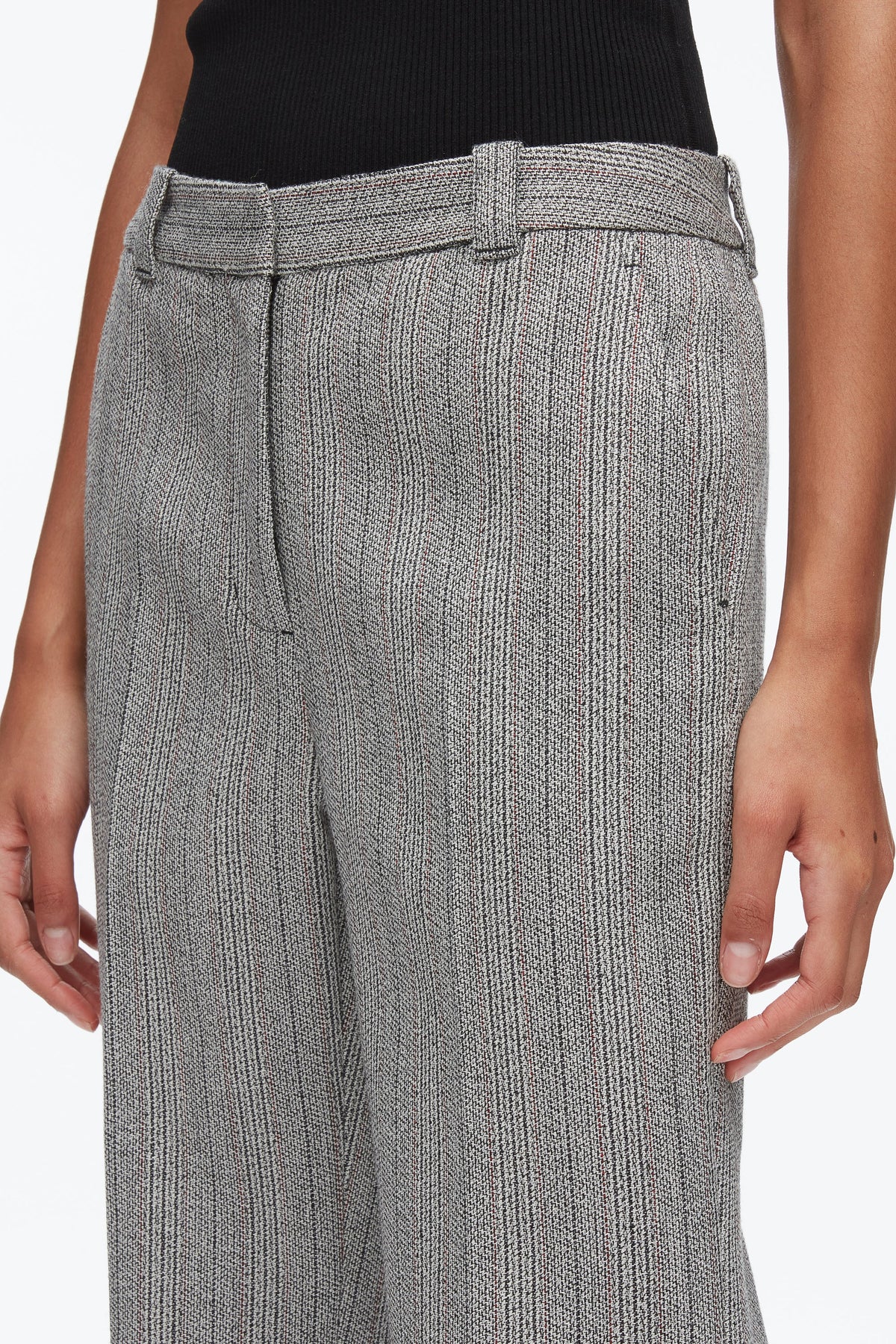 Jaspé Tailored Flare Trouser Grey Multi