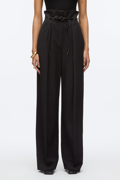 Wide Leg Origami Pant Black
