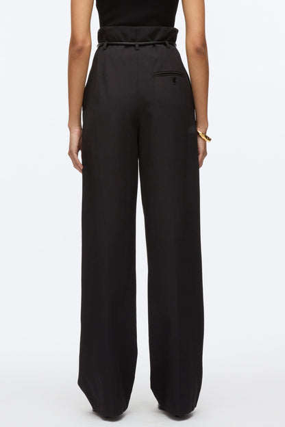Wide Leg Origami Pant Black