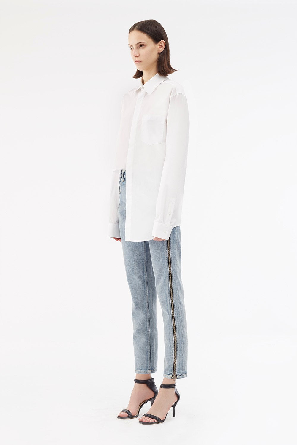 Zippered Denim Pant Indigo