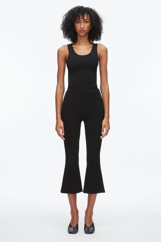 Compact Cropped Kickflare Pant Black