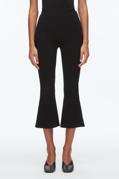 Compact Cropped Kickflare Pant Black