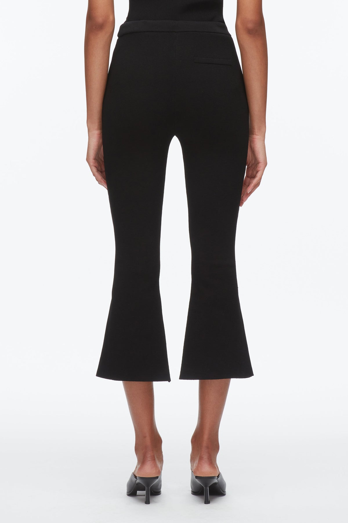 Compact Cropped Kickflare Pant Black