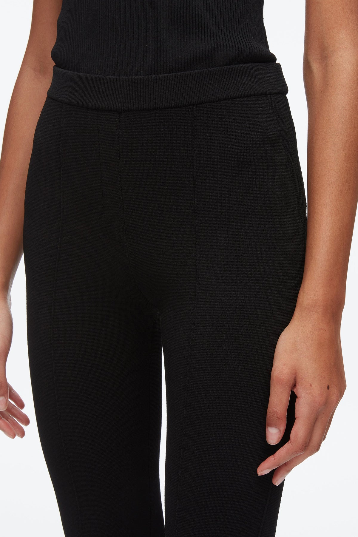Compact Cropped Kickflare Pant Black