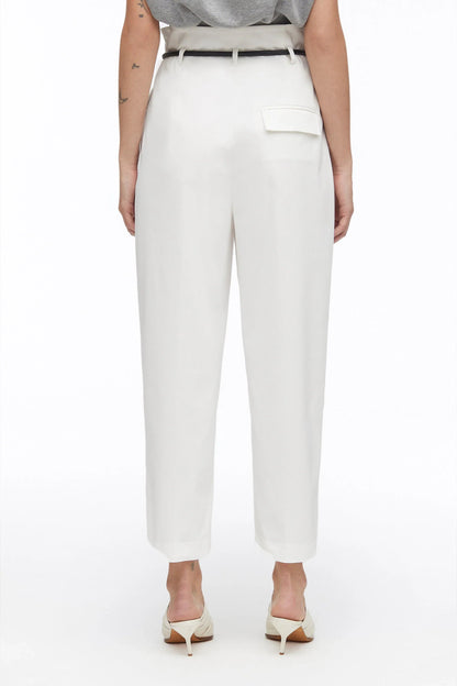 Origami Pleated Pant Ant. White