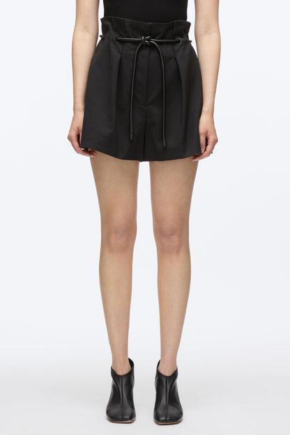 Origami Pleated Shorts Black