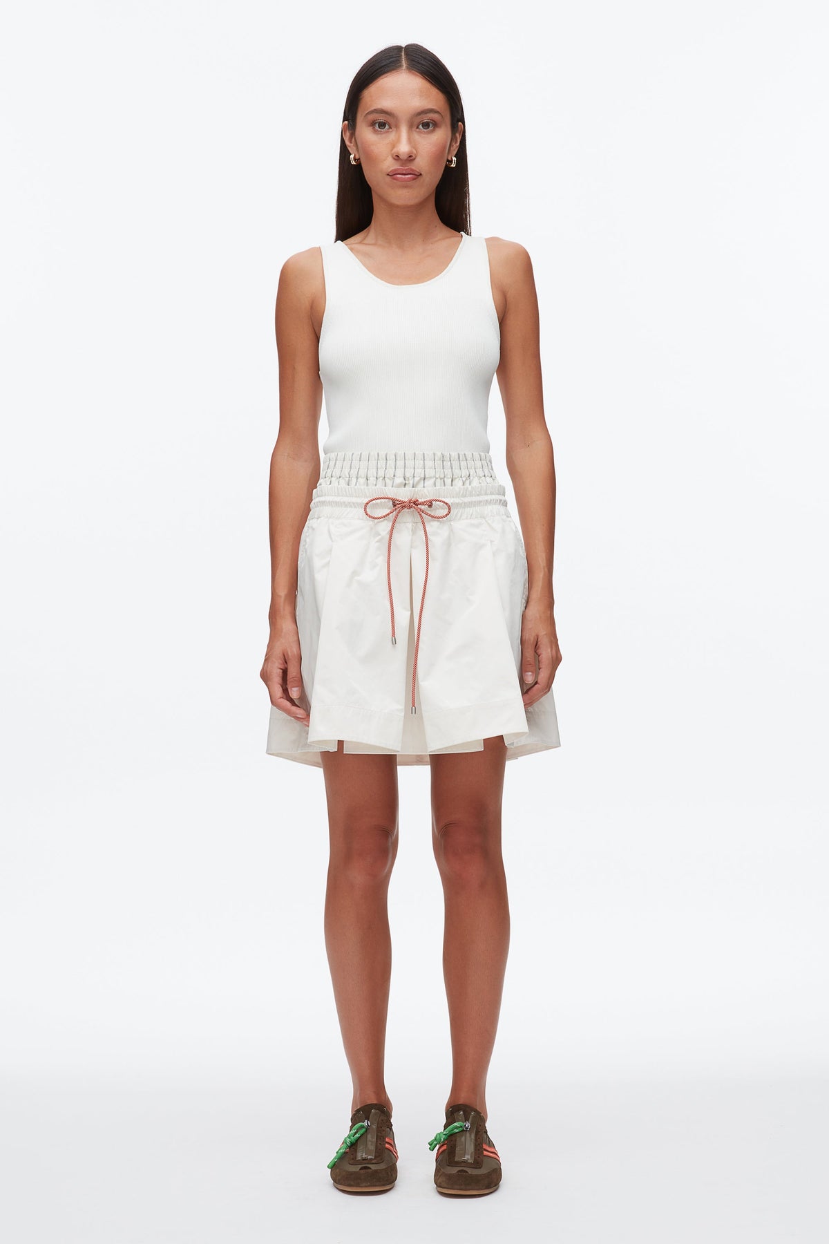 Ripstop Mini Skirt Ivory