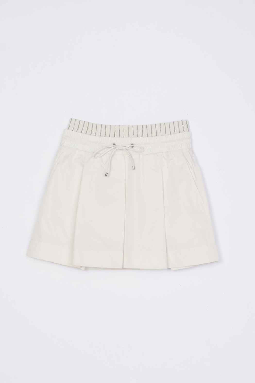 Ripstop Mini Skirt Ivory