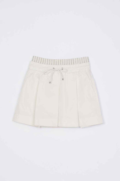 Ripstop Mini Skirt Ivory