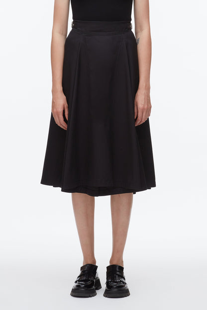 Pleated Utility Skirt Black