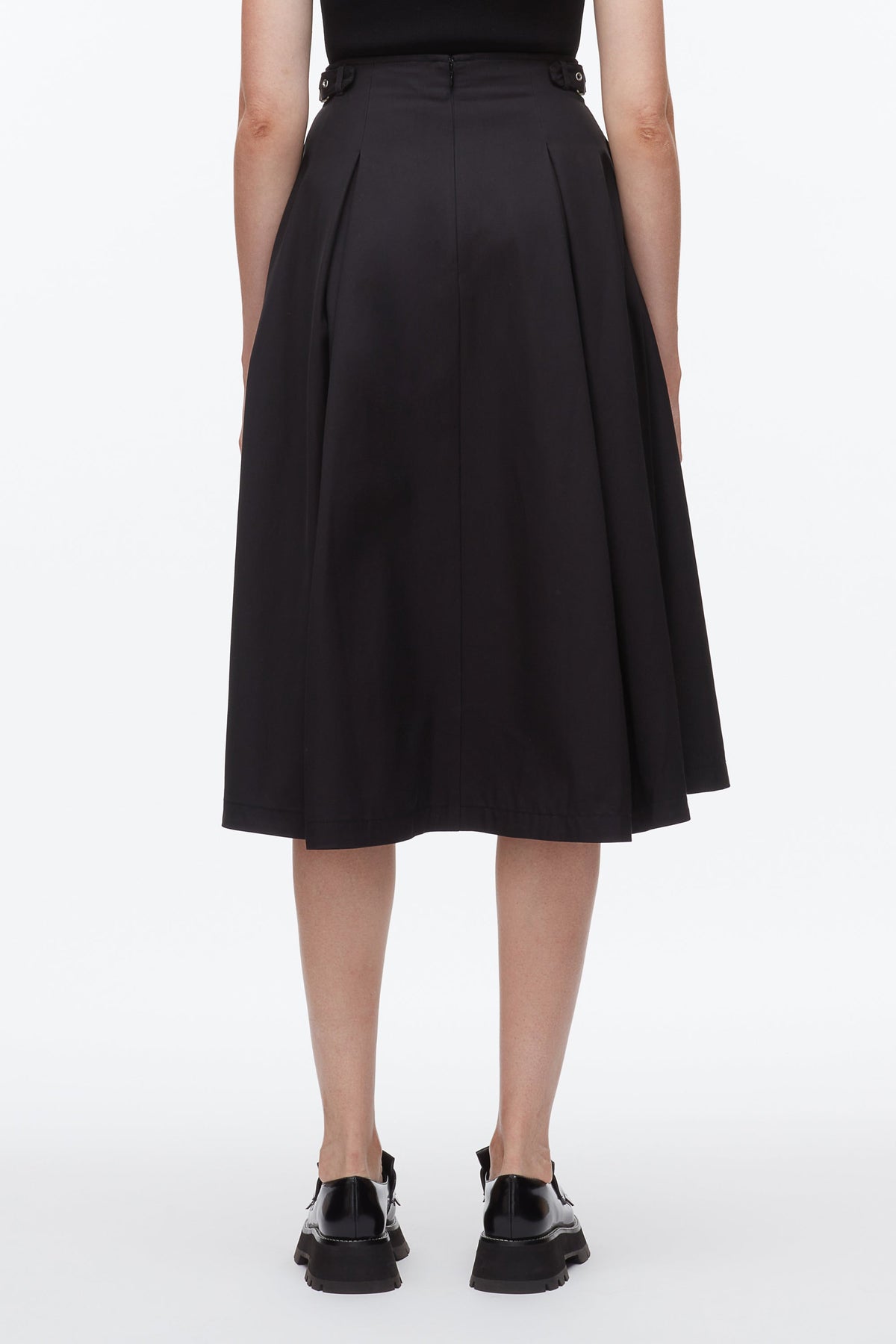 Pleated Utility Skirt Black