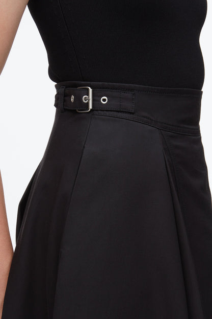 Pleated Utility Skirt Black