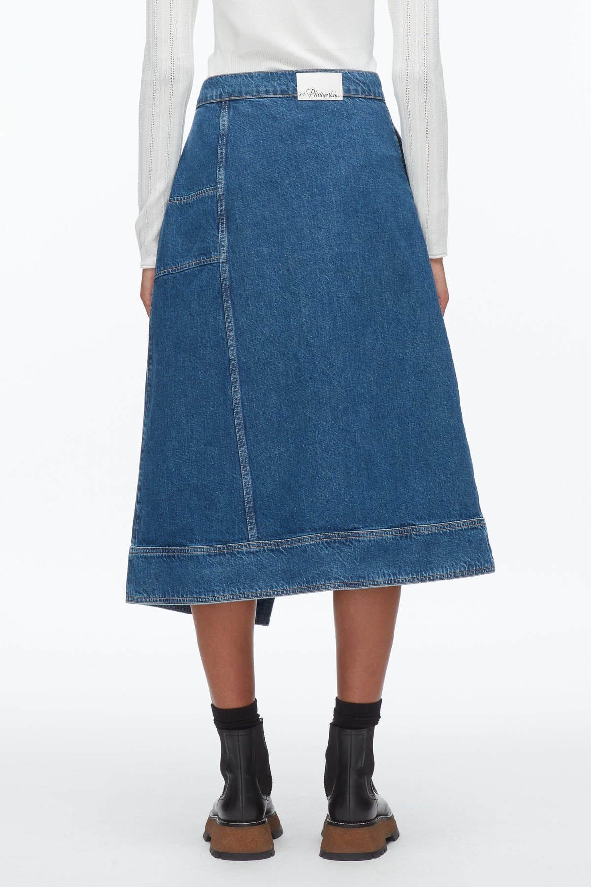 Denim Wrap Skirt Indigo