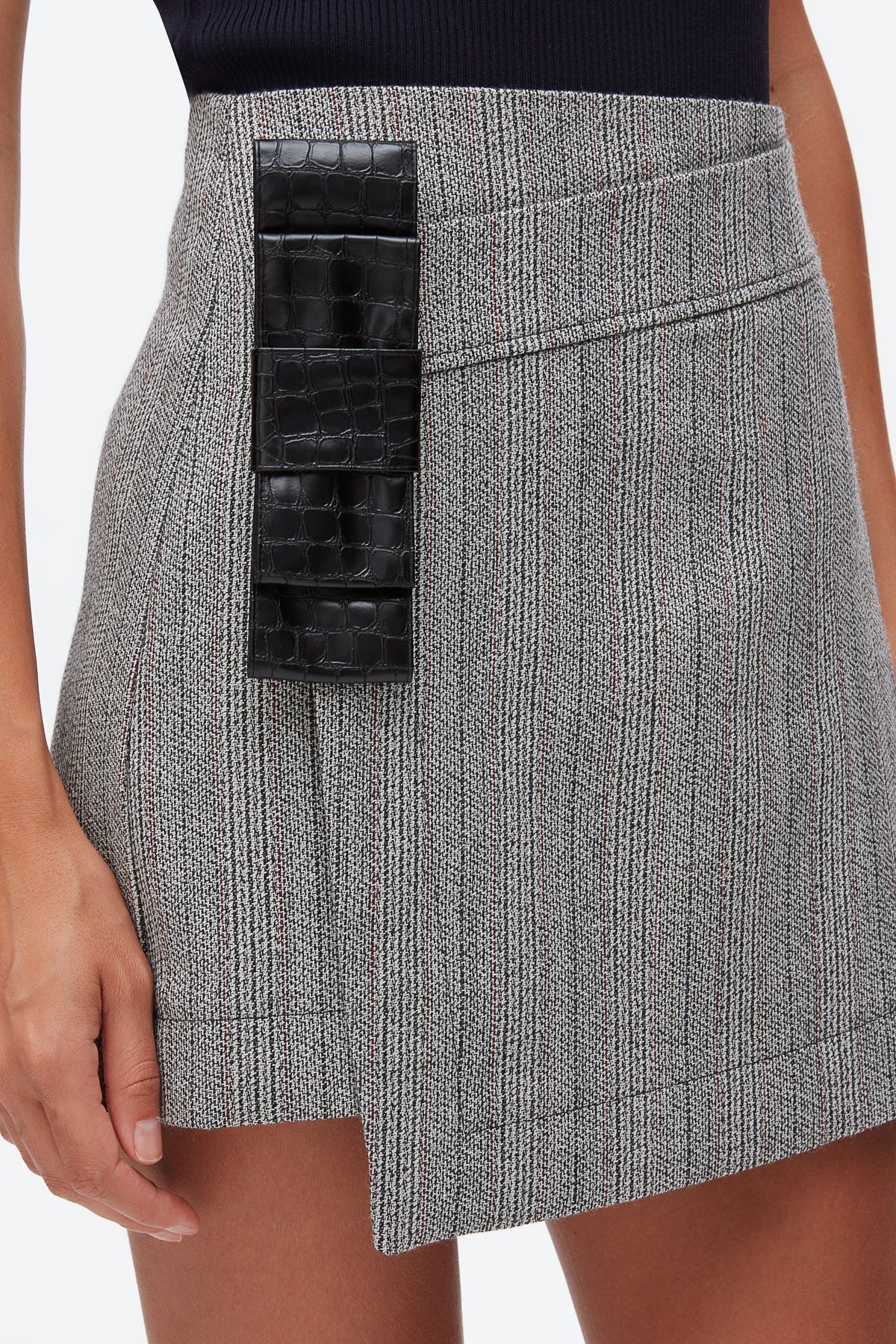 Overlay Mini Skirt Grey Multi