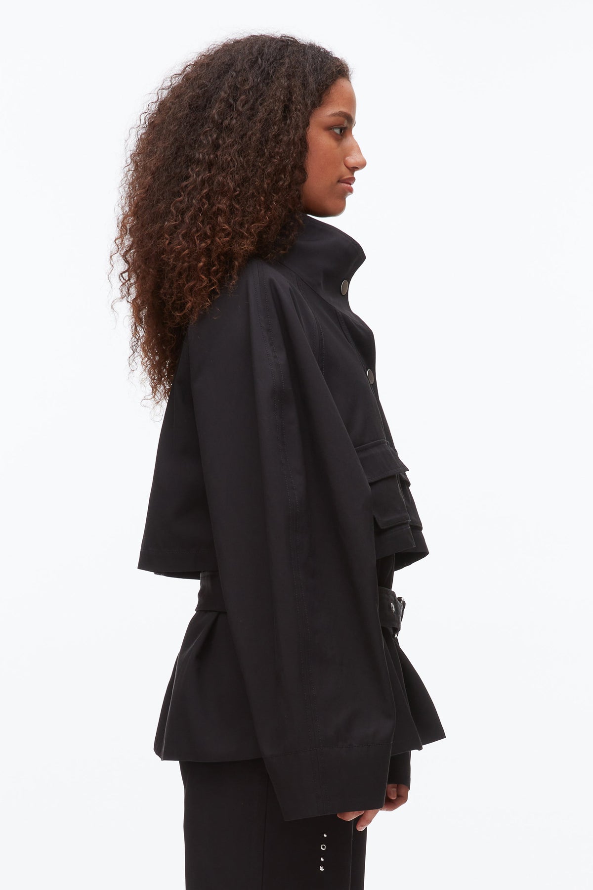 Belted Utility Jacket Black