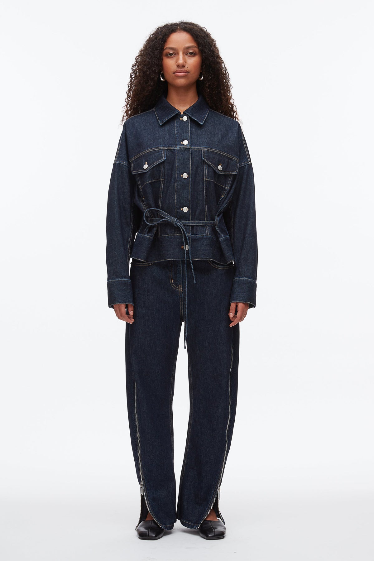 Denim Boxy Jacket Dark Indigo