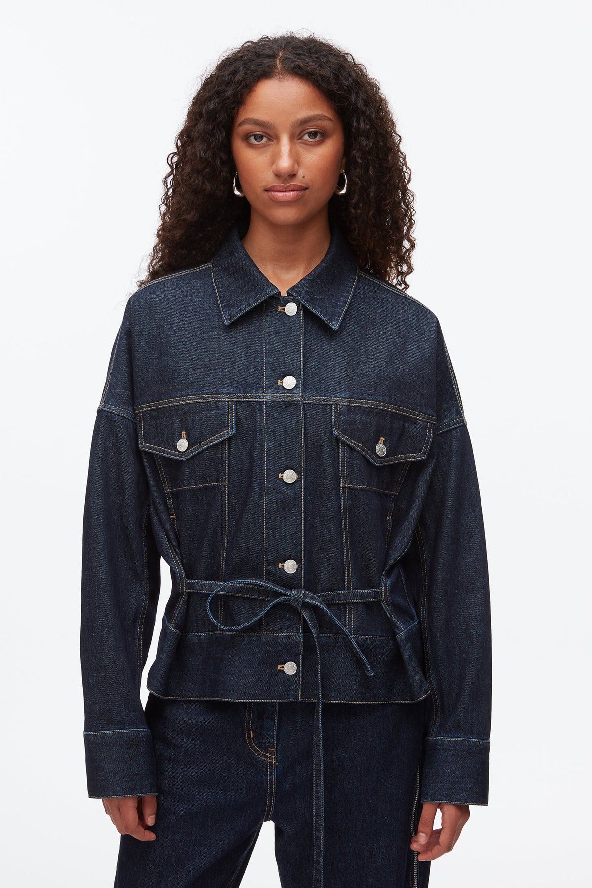 Denim Boxy Jacket Dark Indigo