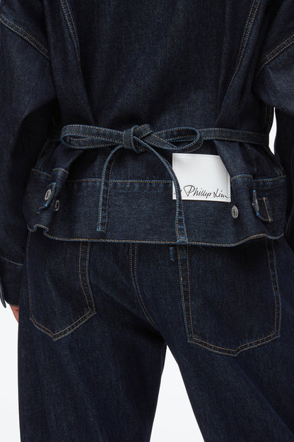 Denim Boxy Jacket Dark Indigo