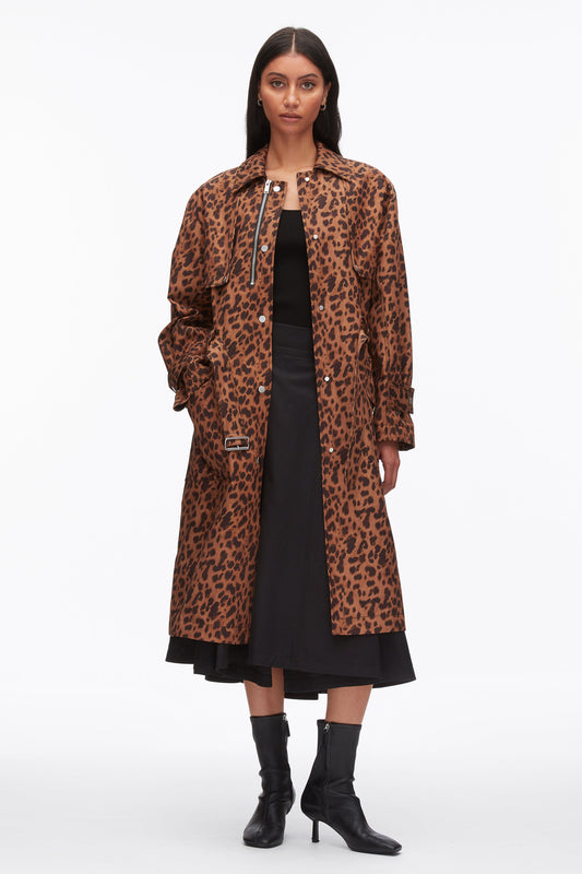 Leopard Print Trench Coat Leopard