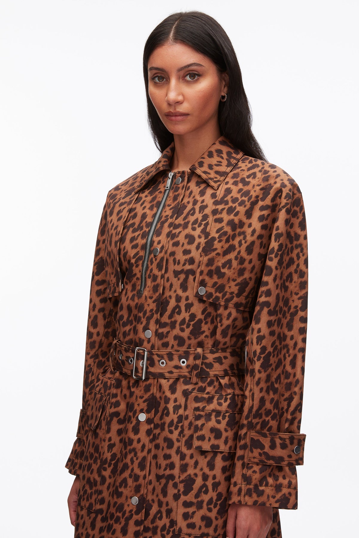 Leopard Print Trench Coat Leopard