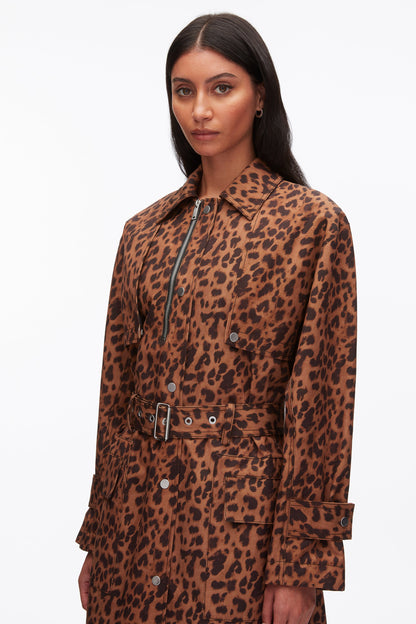 Leopard Print Trench Coat Leopard