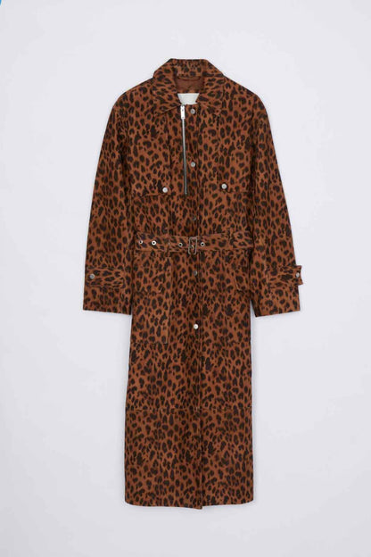 Leopard Print Trench Coat Leopard