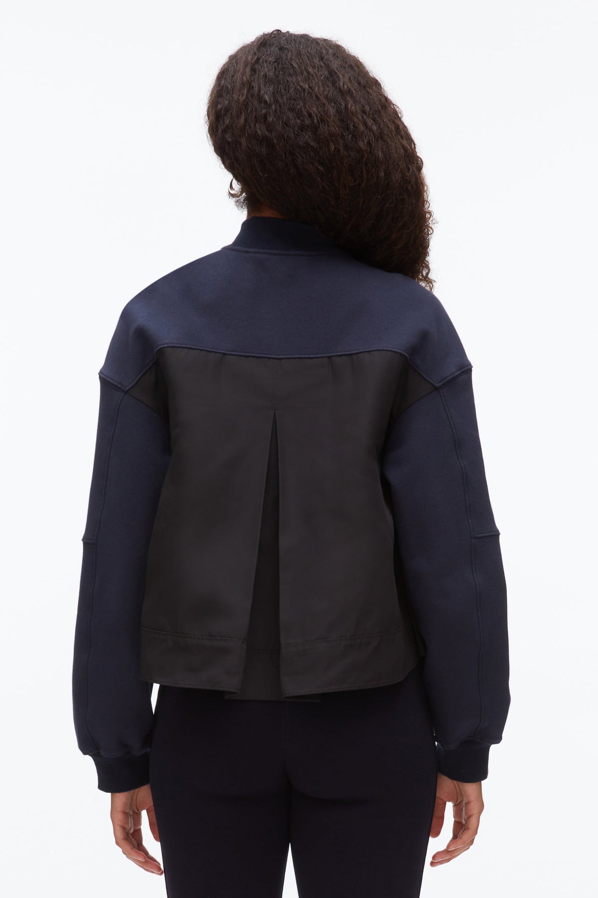 Terry Hybrid Zip Up Midnight-Black