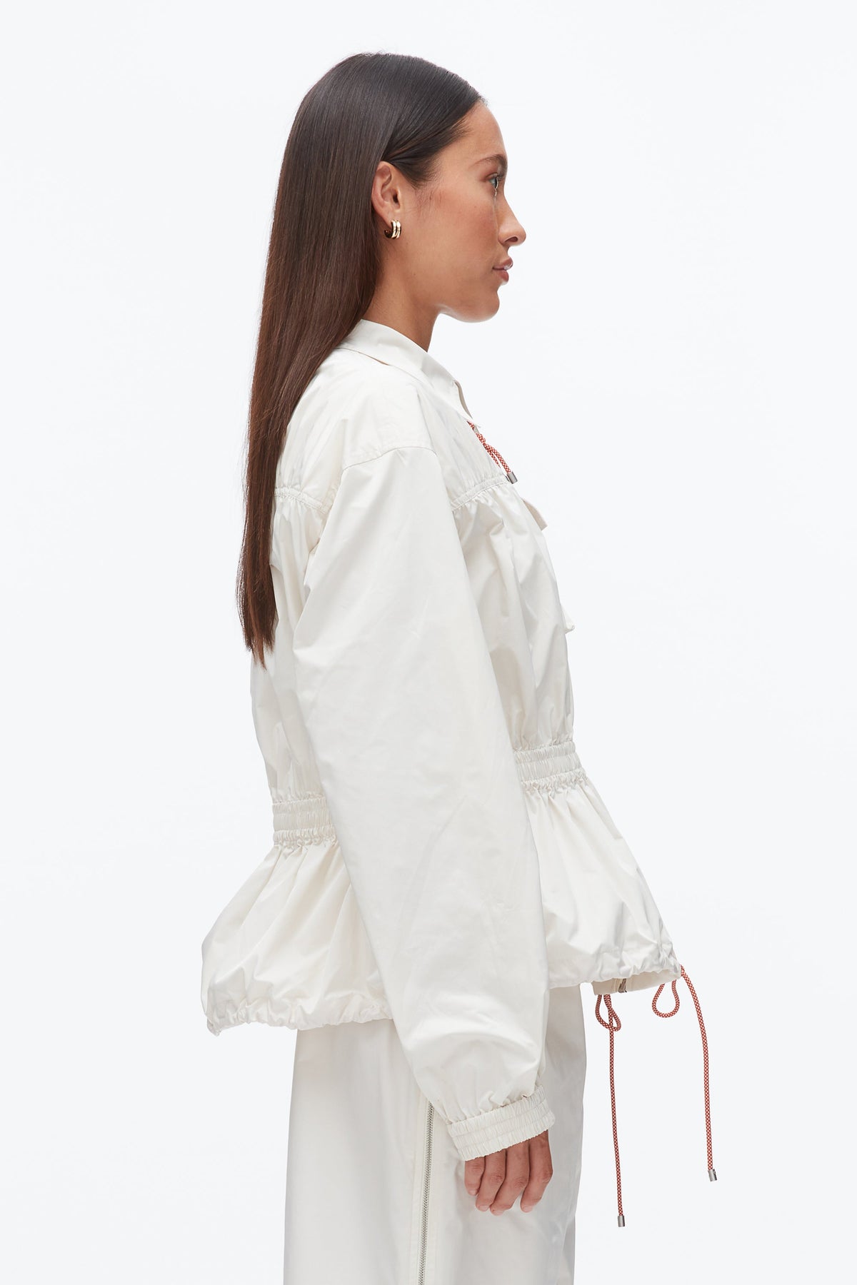 Ripstop Ruched Jacket Ivory