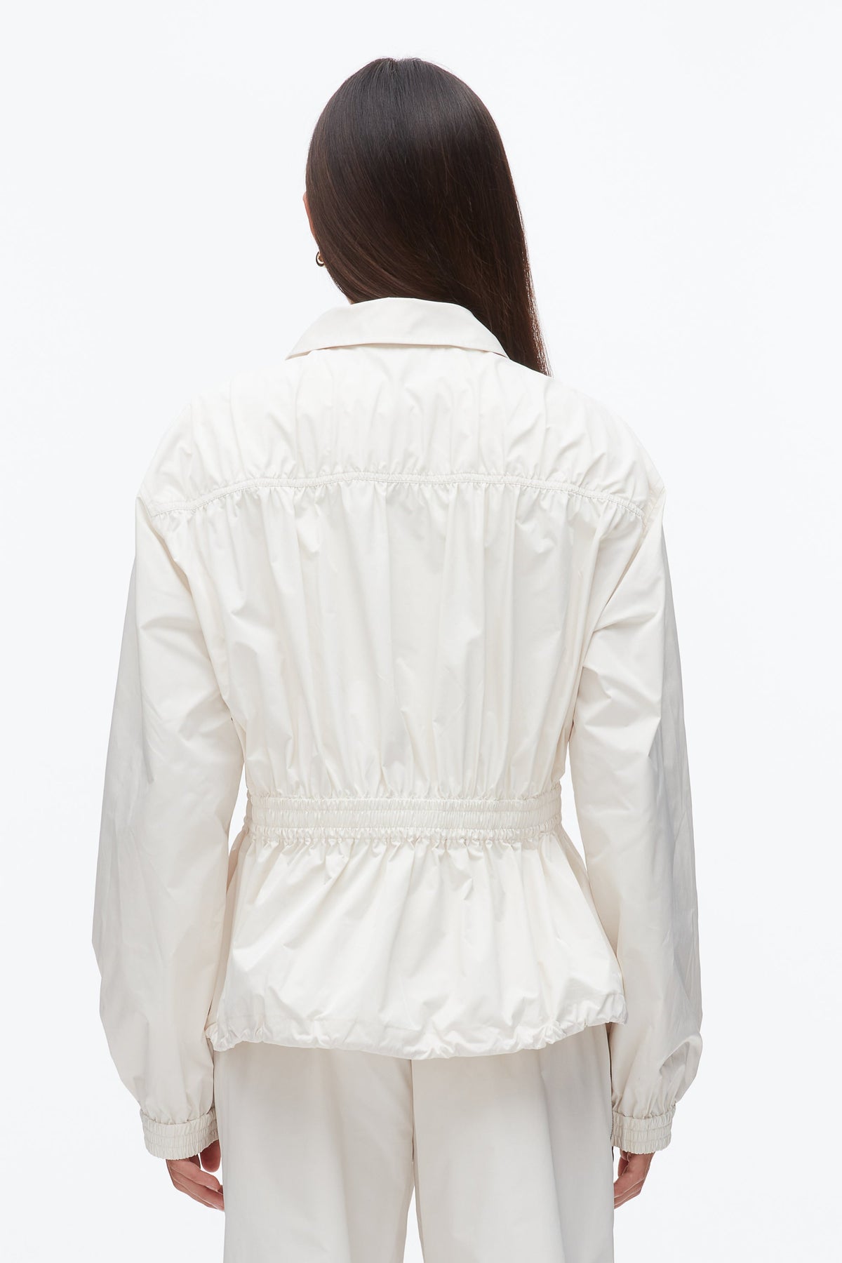 Ripstop Ruched Jacket Ivory