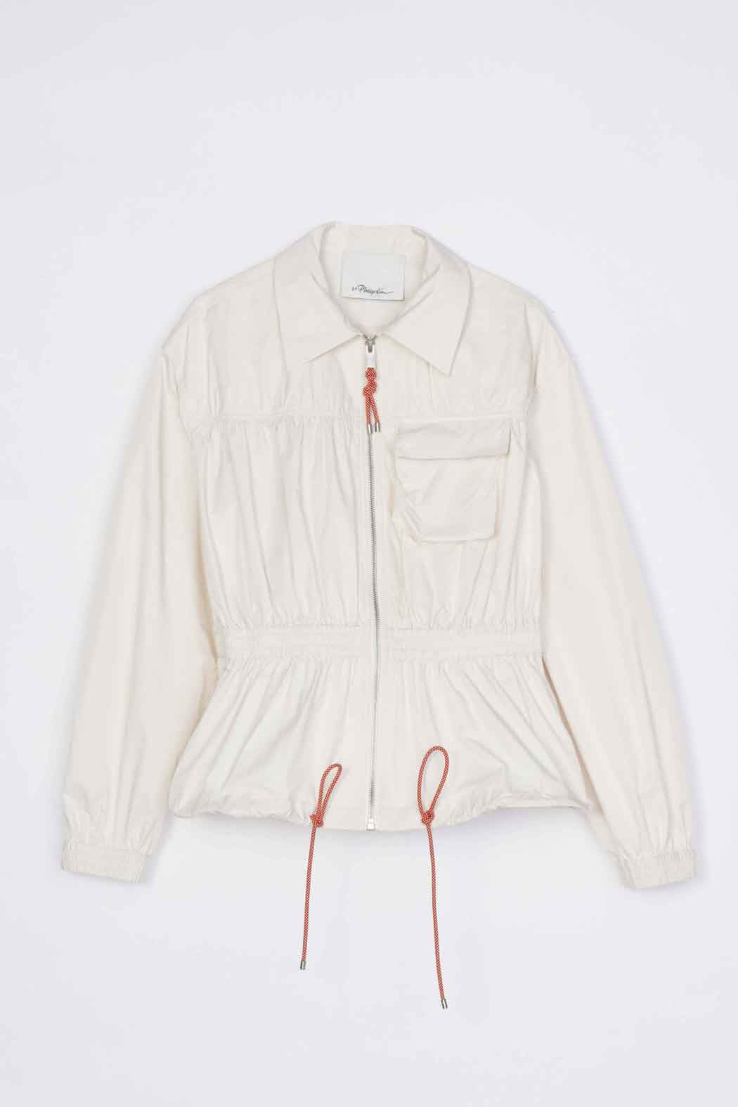 Ripstop Ruched Jacket Ivory