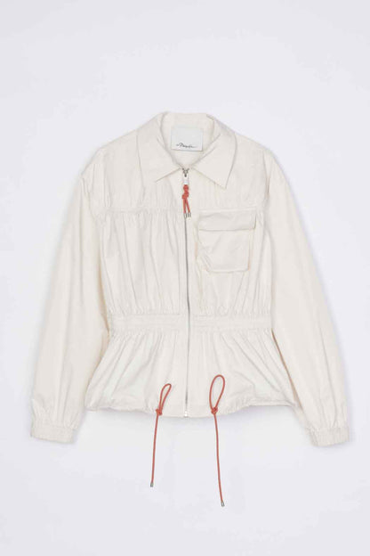 Ripstop Ruched Jacket Ivory