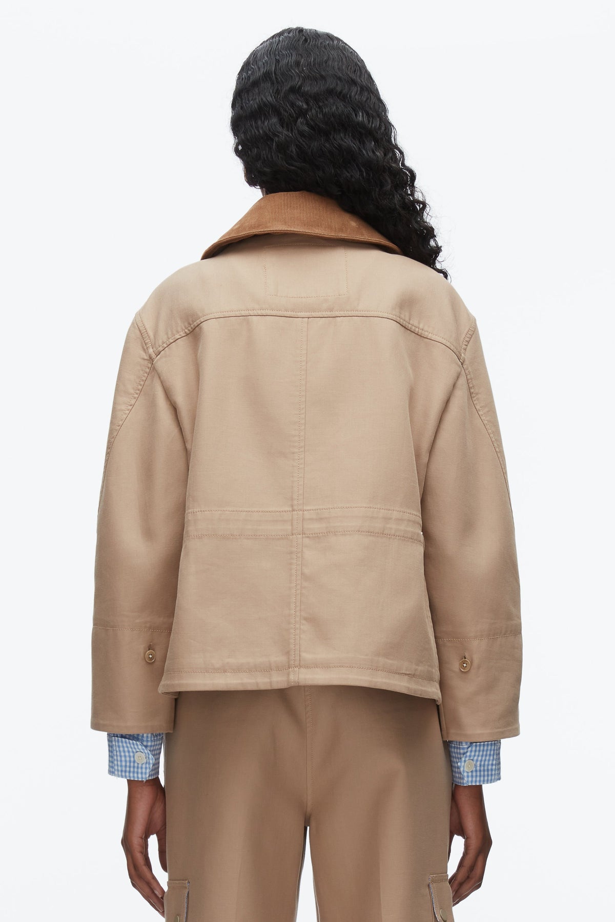Cropped Flounce Barn Jacket Praline Multi