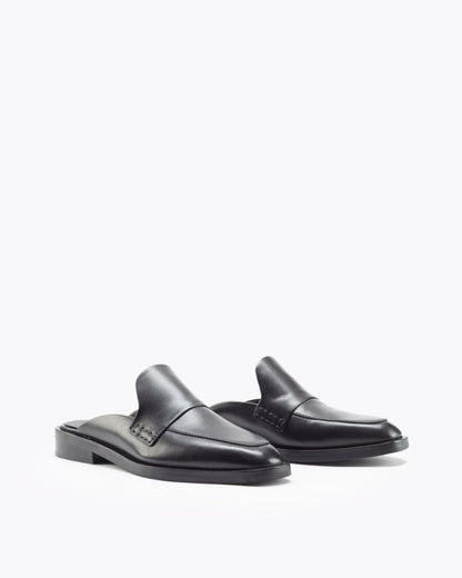 Alexa Flat Mules Black