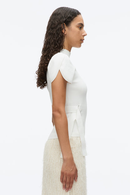 Compact Rib Tulip Top Ivory