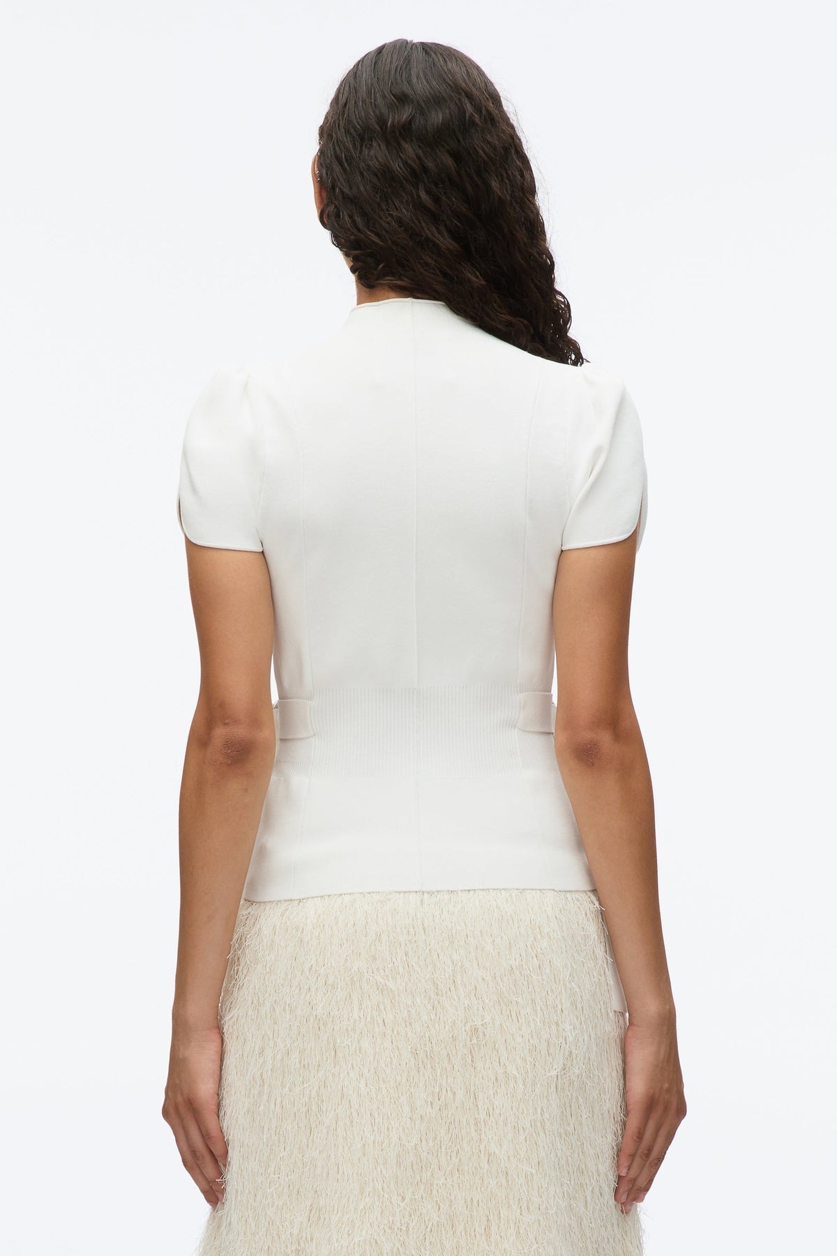 Compact Rib Tulip Top Ivory