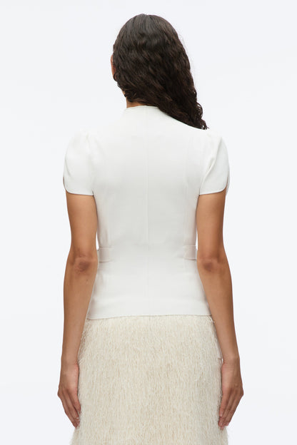 Compact Rib Tulip Top Ivory