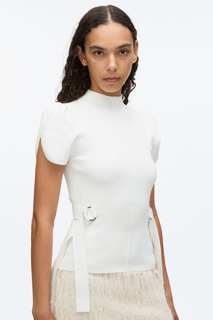 Compact Rib Tulip Top Ivory