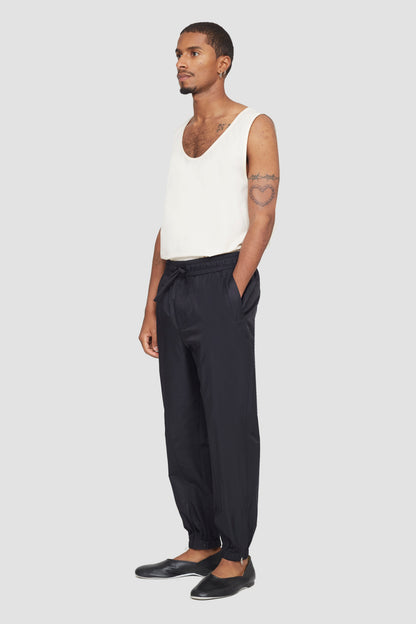 Double Closure Track Pant Black