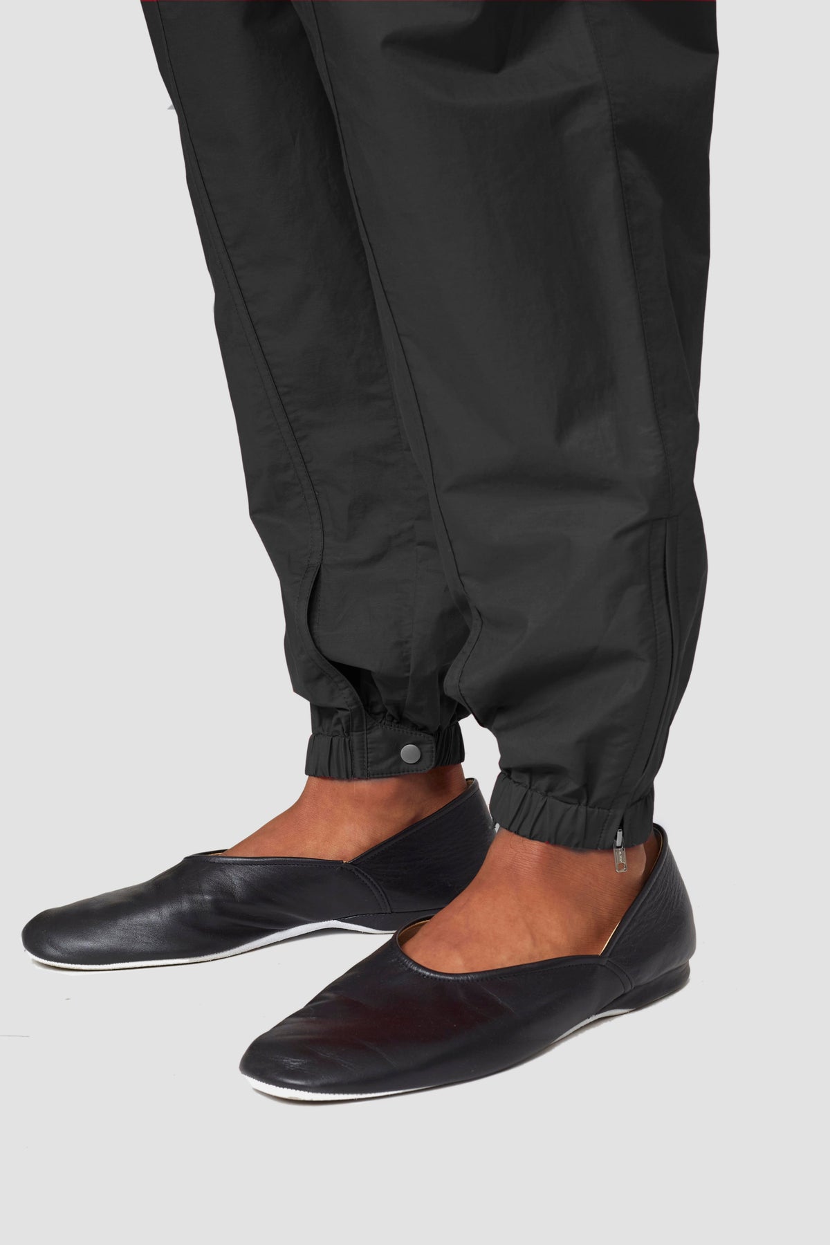 Double Closure Track Pant Black