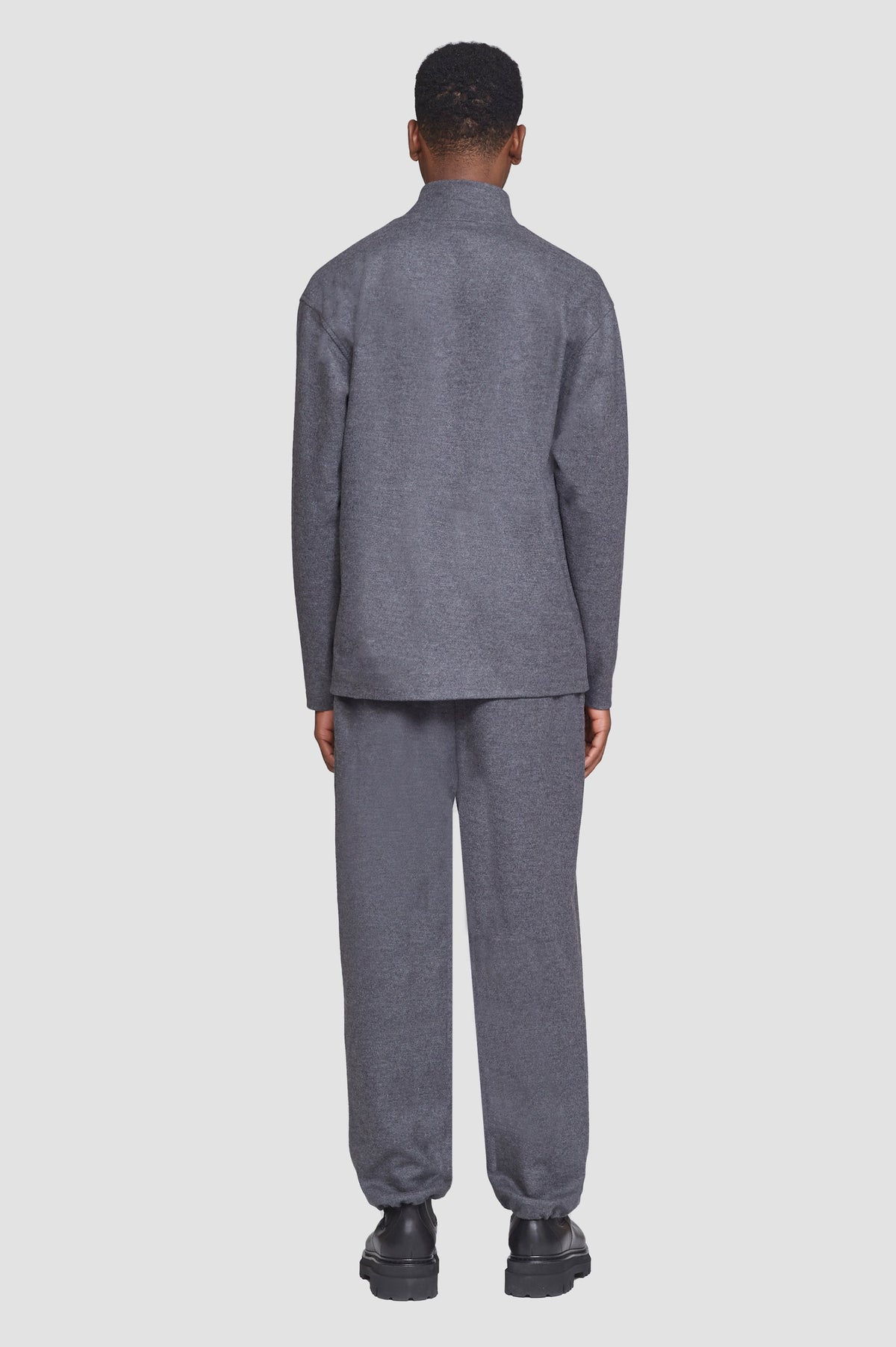 Mock Neck Top Dark Heather Grey