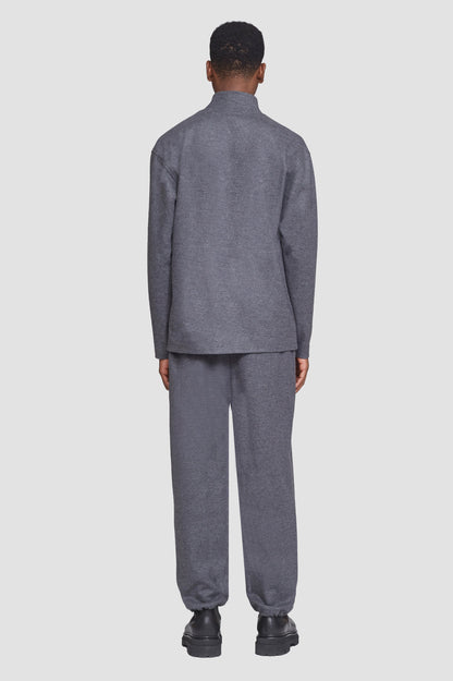Mock Neck Top Dark Heather Grey