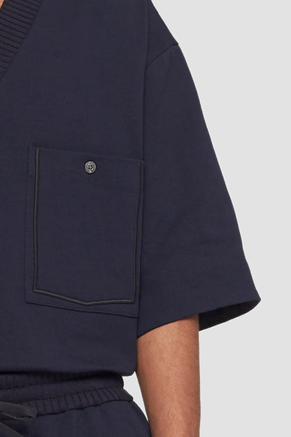 V-Neck Knit Shirt Midnight