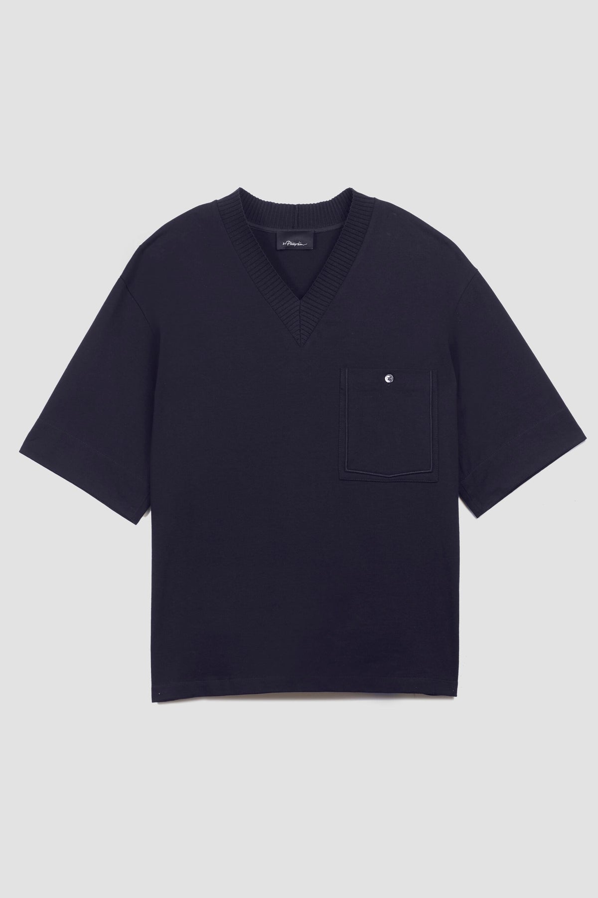 V-Neck Knit Shirt Midnight
