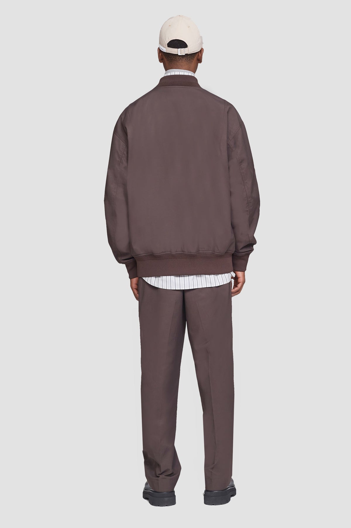 Oversized Bomber Jacket Espresso