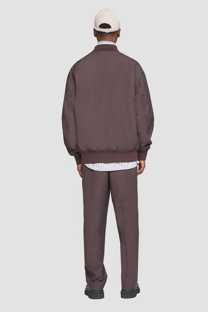 Oversized Bomber Jacket Espresso