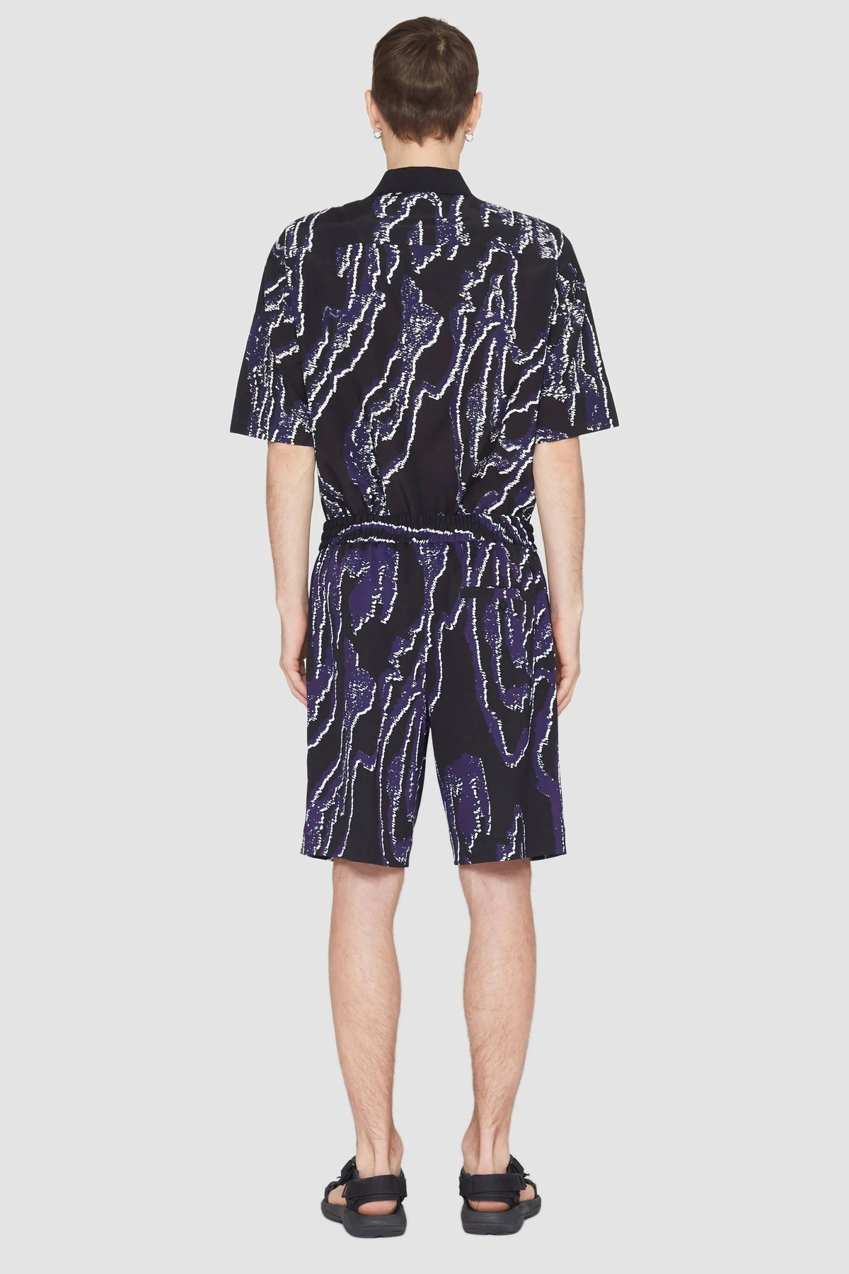 Printed Pull-On Short Midnight-White