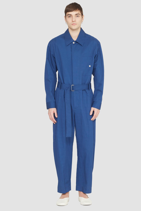 Long-Sleeve Jumpsuit Blue