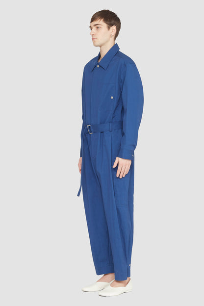 Long-Sleeve Jumpsuit Blue